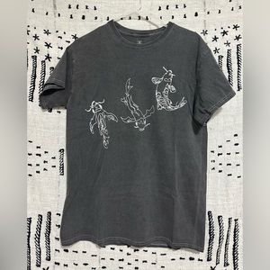 Urban Outfitters Ripple Koi Fish Graphic Tee Grey Size: Medium